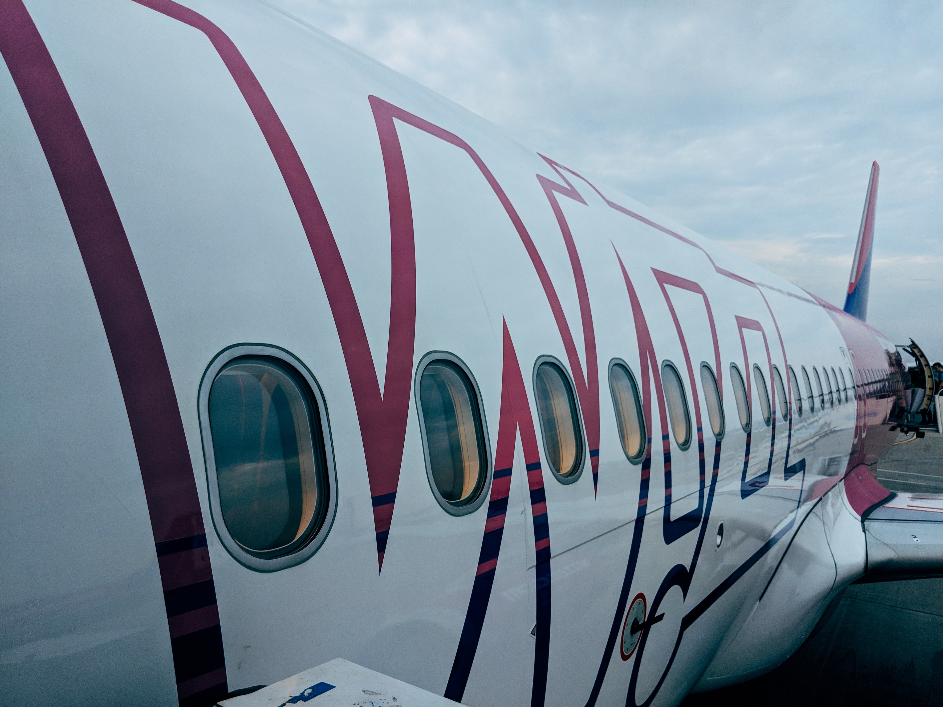 Wizzair aircraft on stand